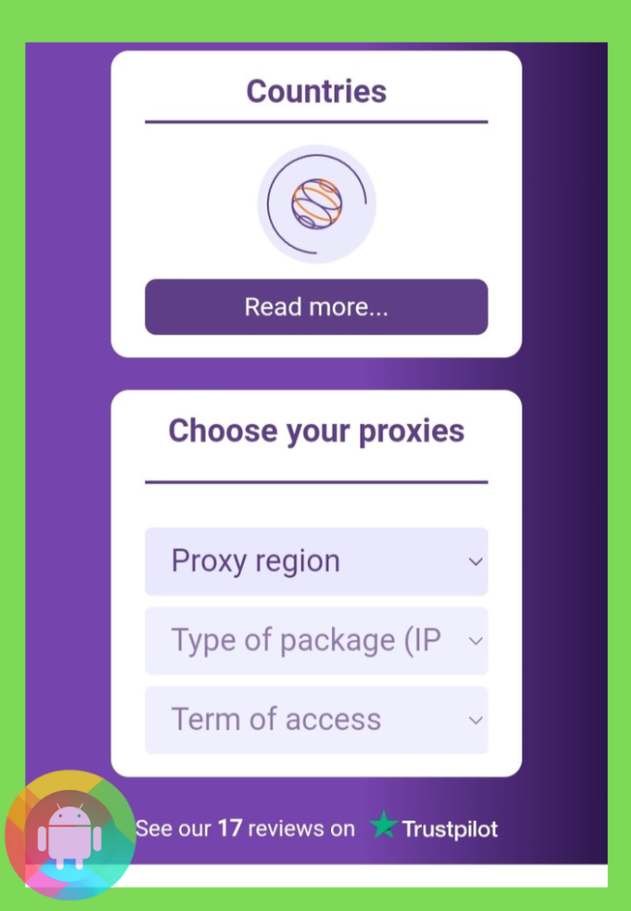 how to change proxy settings in the UC browser on Android